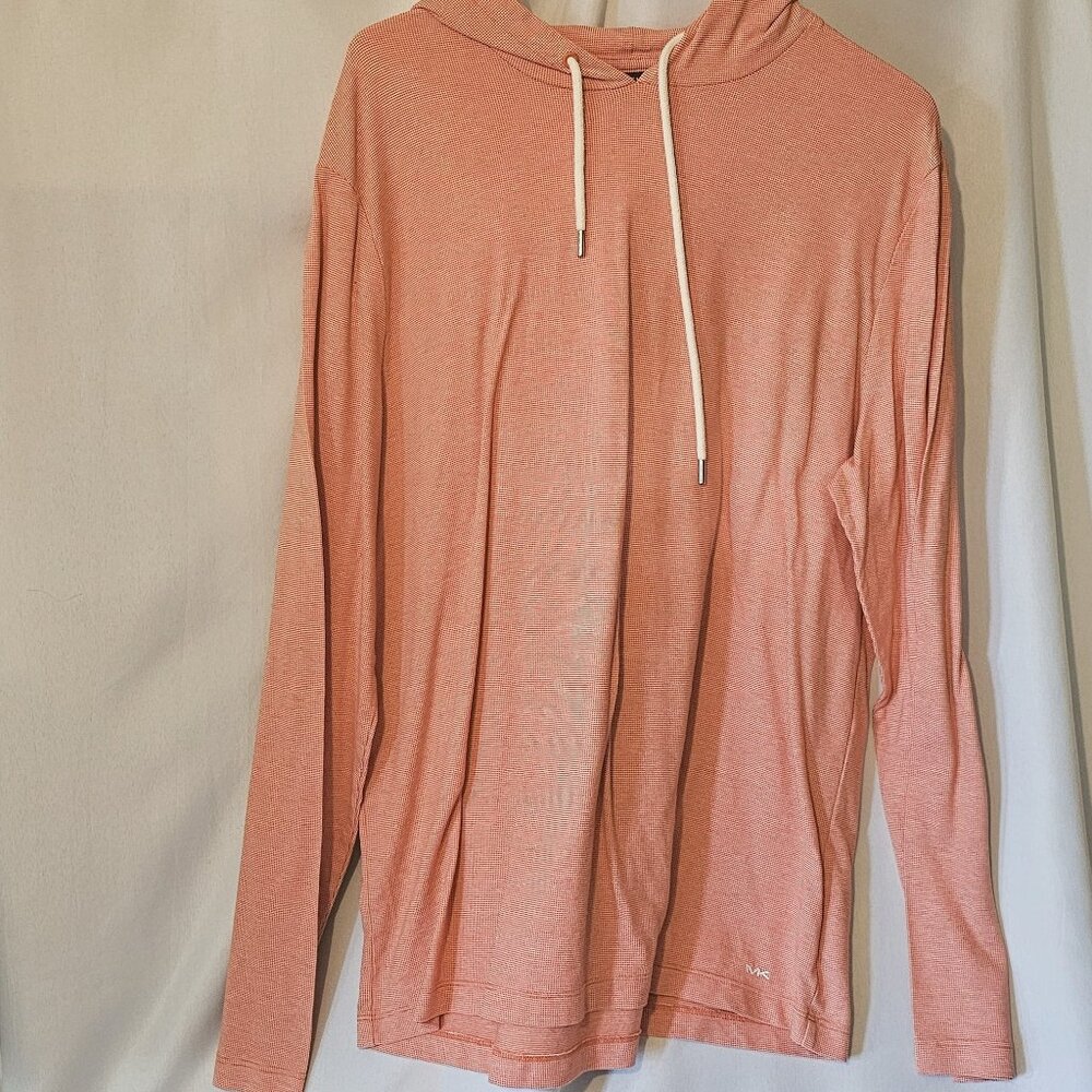 Michael Kors Men's Read Long Sleeve Hooded Shirt Size XL